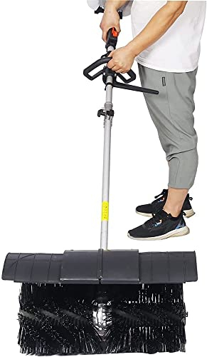 Escobas for patio, escoba barredora de 2 tiempos for caminar detrás, máquina barredora a gas portátil, limpiador de entrada de concreto con cepillo de nailon, for limpiar calles, basura de césped