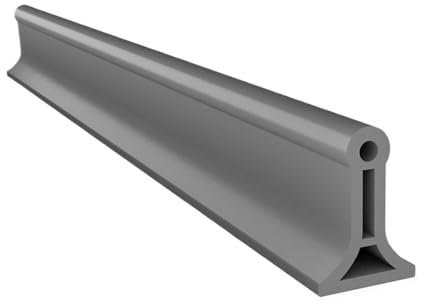 NUOYIXUAN Nassraum Bodenbarriere Badezimmer-Wasserstopper, Duschbarriere, Türschwelle, wasserblockierendes Waschbecken, spritzwassergeschützt, biegsame Silikon-Dichtung, Dammbarriere(Gray,60cm)