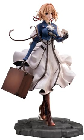 Tongyundacheng Figura de anime Violet Evergarden, figura de acción Violeta Evergarden de 25 cm, modelo de pie, estatua de personaje de PVC, adorno de regalo coleccionable