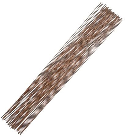 MORAINJAY 100 Stück 40cm Floristendraht,0.5mm/26Gauge Braun Blumendraht,Basteldraht Floristik Draht,Dünn Kerzen Draht von Blumenhandwerk,Flexibler Paddeldraht von Weihnachtskränz Girlanden