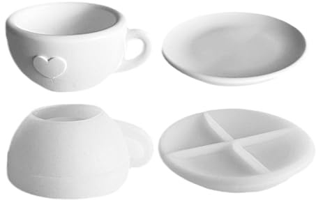 Silikonform Kerzenhalter Tasse Set, Silikonformen Gießformen Tasse, Silikonform Kerzenhalter Mit Untertasse, Kaffeetasse Set Gießformen Silikon, Kreative Silikon Kaffeetassenform Für Heimdekoration