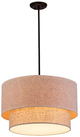 Moderne LED Hängelampe aus Stoff mit Batterie,Ohne Stromanschluss Hängelampen mit batteriebetrieben,Fernbedienung Pendelleuchte für Kücheninsel, Wiederaufladbar Pendellampe kein Verdrahtungsdesign.