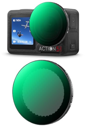 K&F Concept Variable ND2-32 Filter Compatible with DJI Osmo Action 3 4 5 pro, Optical Glass Neutral Density