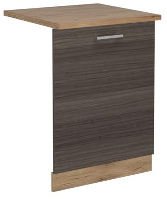 Vicco Coperchio per lavastoviglie R-Line, Grigio nobile, 60 cm, PL Rovere