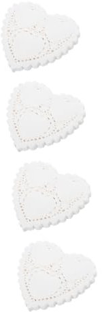 GALPADA 4 Set Centrini Di Carta Per Torte Tappetino Da Tavolo Stoviglie Decorato Torta Tovaglioli Napkin Arredamento Centrini Di Carta Arredamento Centrini Alimentari Bianca 300 Pezzi * 4