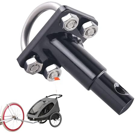 Attacco Per Rimorchio Bici, Adattatore per Aggancio Rimorchio, Adattatore per Accessori Ciclismo Carico Pesante, Trasporto Animali Domestici, Bambini, Avventure Outdoor e Rimorchi da Carico