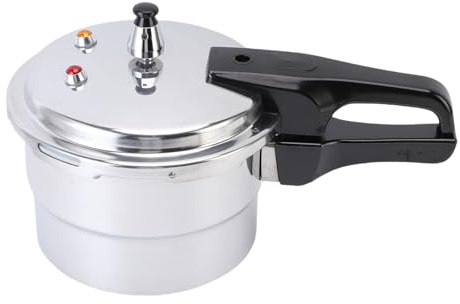 Generic 3L Aluminum Alloy Pressure Cooker, Fast Cooking Pot with Steam Rack, for Kitchen, Suitable for Gas Stove, Electric Induction Cooker and Flat Top Stove, Shortens Cooking Time