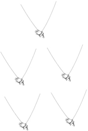 WOFASHPURET 5 Piezas Collar Deportivo de Patinaje sobre Hielo para Mujer y Hombre Colgante de Patín de Hockey Accesorio de Aleación Brillante Diseño Moderno y Versátil para Amantes del Deporte