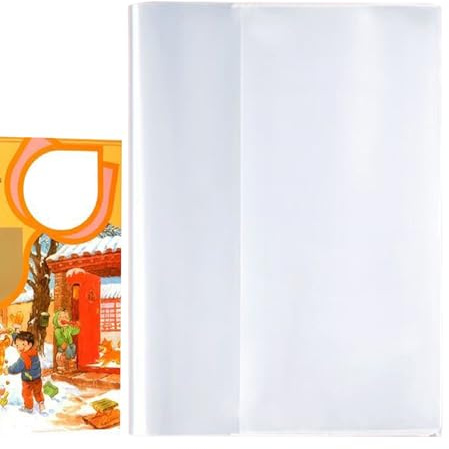 protectora para libros de texto, juego de protectores transparentes para libros, fundas reutilizables e impermeables duraderas, cubierta transparente para la escuela, universidad, biblioteca