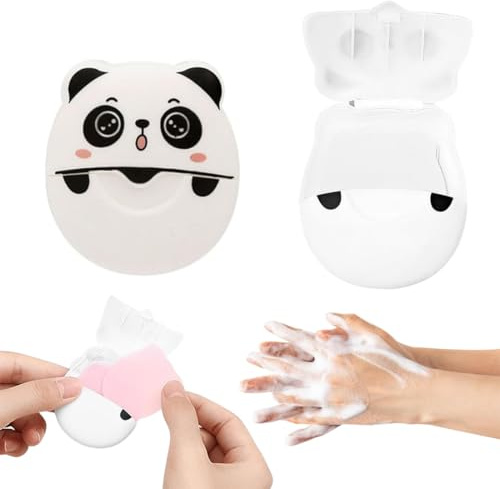 VONJUMA 2 Cajas Hojas De Jabón Papel De Jabón 100 Hojas Hoja De Jabón Desechable Papel De Jabón Portátil Papel De Jabón Mini De Viaje Escamas De Jabón Portátiles Con Caja De Plástico