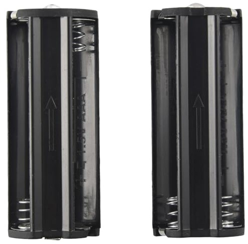 Smallterm Lot de 2 supports de piles noirs pour 3 piles AAA 1,5 V