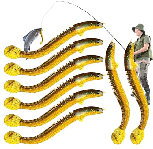 Kit d'appâts souples - 8 pièces de leurres réalistes pour leurre de lotte TPE de 9,8 cm, action de natation naturelle, leurre créatif | ver artificiel d'eau douce et salée pour TR