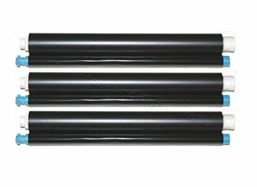 AS Fax-Rollen, 3x Faxrolle für Panasonic KX-FA52X, KX FP 205, 215, FC 225, 226, 255, 265, 266, 275 G, A4, 600 Blatt, schwarz