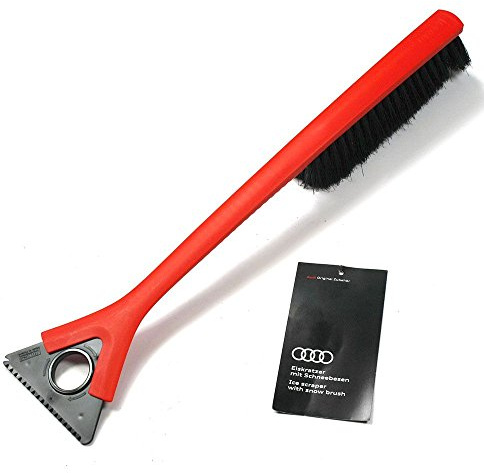Audi Original Eiskratzer mit Schneebesen Schaberklinge Winter Kratzer 80A096010A, Rot