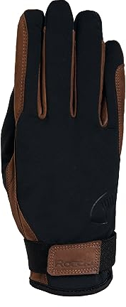 Roeckl Sports Reithandschuh Fergus, Driver Sommer Handschuh, Schwarz/Braun 8.5