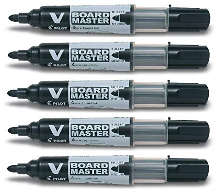 PILOT Tafelmarker V Boardmaster Begreen 5er Set schwarz