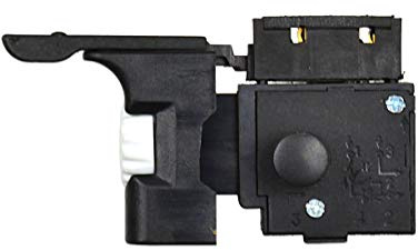 BSD Strömbrytare för ersättningsknapp, ersättning för borrmaskin - strömbrytare med hastighetsregulator - modell: FA2-6/1BEK - 4A 250V/8A 125 V - kompatibel med Black&Decker borrmaskin