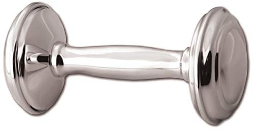 SILBERKANNE Kinderrassel Hantel L 10 cm Premium Silber Plated edel versilbert in Top Verarbeitung. Fertig zum verschenken mit schicker Geschenkverpackung