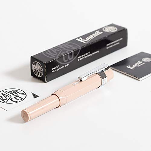 Kaweco Sport Skyline Füllhalter Macchiato, feine Feder, Sport, achteckiger Clip, Chrom