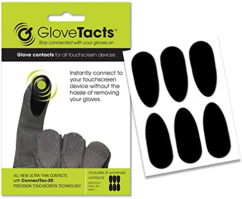 GloveTacts Calcomanías conductivas ultrafinas para pantalla táctil para guantes: la forma más fácil de hacer que los guantes sean compatibles con el tacto