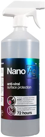 Anti-mikrobiell ytspray, UK Lab vetenskapligt testad och bevisad att döda alla virus/varianter, bakterier och svamp på ytor och kontrollpunkter. Återstår effektiv i upp till 5 år.