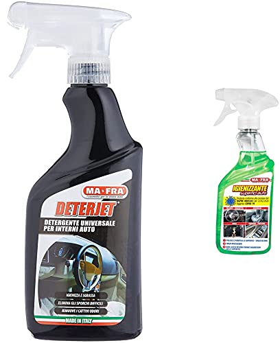 Ma-FraMafra, Deterjet, Detergente Sgrassatore Universale per La Pulizia delle Parti Interne Dell'Auto & H1054 Igienizzante, Senza Alcool