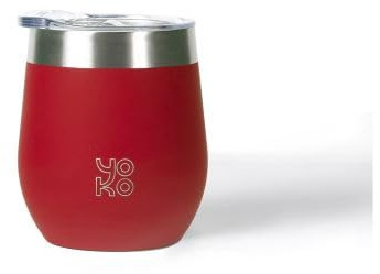 YOKO DESIGN - MUGS ISOTHERMES avec couvercles 250 ml ROUGE