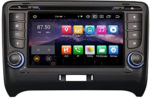 Erisin 7 Pollici 8-Core Android 11 Autoradio Bluetooth GPS Navigatore per Audi TT MK2 Supporto CarPlay Android Auto DAB+ Wifi RDS FM Radio Lettore CD USB DVB-T2 OBD2 TPMS Touchscreen【4GB RAM+64GB ROM】