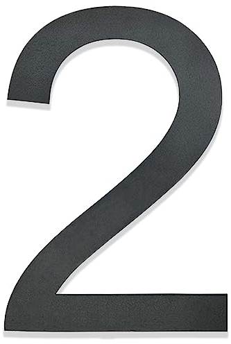 Hopelit Hausnummer Anthrazit Grau Edelstahl Modern Wandhalterung 20 cm