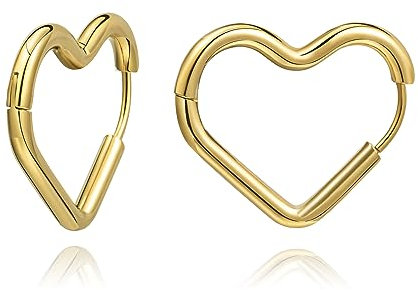 YeGieonr Orecchini Cerchio in Oro da Donna, Acciaio Inossidabile Rettangolare Geometrico Orecchini, Placcati in Vero Oro 18K Ipoallergenici Moda Gioielli Regalo