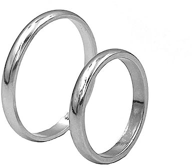 Cavaliere Gioielli Coppia Fedine Argento 925 anelli uomo donna personalizzabili fidanzamento Amore Amicizia INCISIONE OMAGGIO