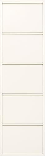 Kare Design Schuhschrank Caruso, Creme, 5 Klappen, Stahl, 170 cm hoch | bis 10 kg belastbar, für 10 Paar Schuhe, Wandmontage, Schuhkipper, Schuhregal, Schuhkommode, flach, platzsparend, Stahl, Flur