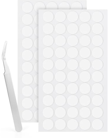 LLPT Doppelseitige Klebepunkte Transparente Runde 100 Stück 20MM | Entfernbare Nano-Aufkleber, Super Sticky, Wasserfeste Keine Spuren für DIY-Heimdekoration