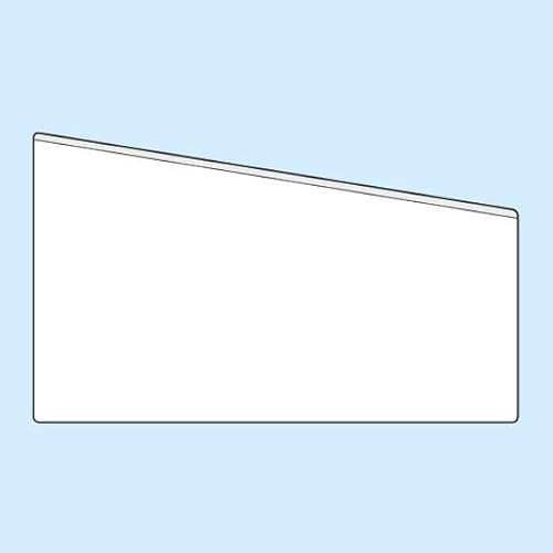 SPRINTIS Selbstklebende Rechtecktaschen 110 x 65/45 mm, 100 Stück,abgeschrägt, Dokumententasche aus Kunststoff für Büro, Schule undArchivierung