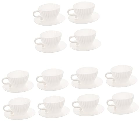 OQHAIR 3 Juegos de moldes para Cupcakes, Tazas para Tartas, moldes para Tartas, moldes de Silicona para Chocolate, Juego de Tazas de té para Hornear Cupcakes, revestimientos para Cupcakes