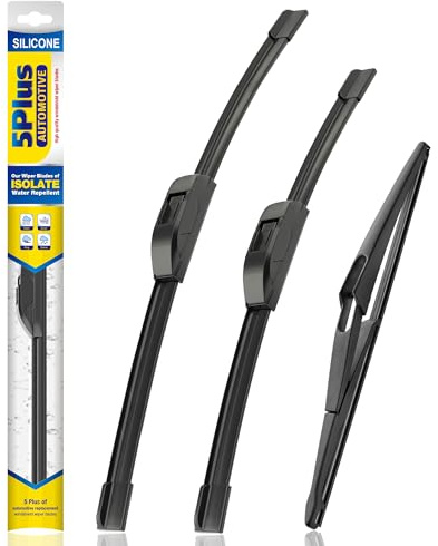 5 PLUS® Silicone Windshield Wipers Replacement for NISSAN Rogue 2014-2023 Pathfinder 2013-2020 Wiper Blades(3 PCS),Automotive Replacement Windshield Wiper Blades-26/17/12