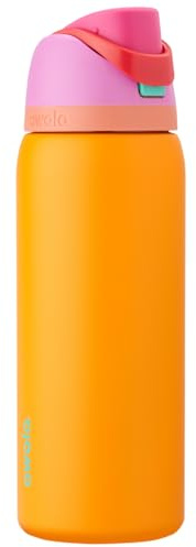 Owala FreeSip Insulated Stainless Steel Water Bottle with Straw for Sports, Travel, and School BPA-Free Sports Water Bottle, 32 oz, Tropical