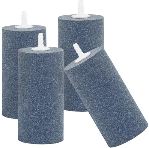 Pawfly Pond Air Stones 4 PCS Air Stone for PondAirstone for Aquarium Large Cylinder 10 cm Bubble Aquariums Airstones Diffuser for Pond and Aquarium Fish Tank