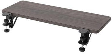 Tastatur-Klemmschienen-Set, Tastaturhalterung, Schreibtisch-Erweiterungsfach, faltbare Schreibtisch-Verlängerungsablage mit Halterung aus kaltgewalztem Stahl for Bürotastatur und Laptop(White 64*24cm,