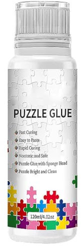KOAHDE Pegamento para Rompecabezas,Pegamento Puzzle Rompecabezas,Rompecabezas para Fijar y Colgar,Glue de Rompecabezas,Pegamento Puzzle Transparente,Pegamento No Tóxico para Puzzles