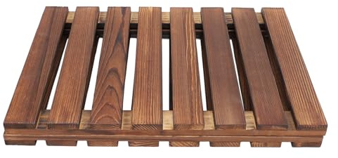 Badematte Holz, Faltbare Duschmatte rutschfest Badezimmermatte Bambusmatte Holzduschmatte Badewannenmatte Antirutschmatte für Dusche und Sauna