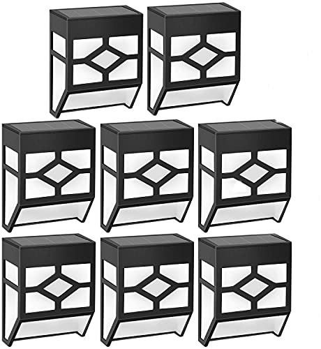 Taylor & Brown Outdoor Solar Lights 8 Pack - Cool White, Waterproof LED Solar-Powered Lights with Advanced Technology, Rechargeable Panel, Easy Installation & Energy-Saving for Gardens, Patios & Fence