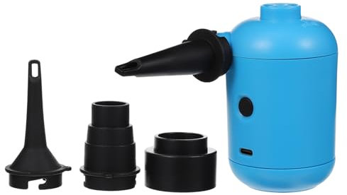 Zerodeko Bomba electrica USB Pelota fútbol Americano Juguetes inflables Piscina compresor inflador USB inflador portátil de Aire Bomba de Aire Multifuncional el plastico Blue