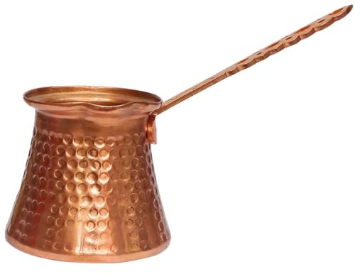 UKCOCO Cafetière Turque Cuivré Résistante à Usure Pour Café et Thé Compatible avec Cuisinières Électriques et Céramiques