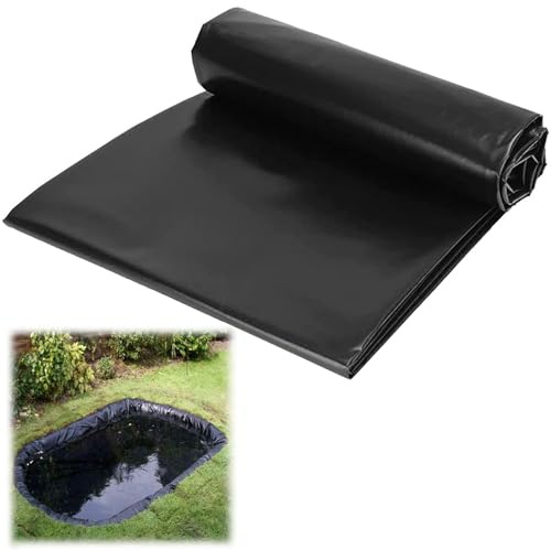 Rivestimento per laghetto in polietilene ad alta densità, pieghevole, per stagni koi, giardini, piscine, caratteristiche dell'acqua, membrana per aiuole rialzate da giardinaggio (2 m x)
