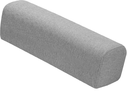 Dickly Cojín de tela con reposabrazos laterales, con funda de almohada extraíble, para sofá, cama, coche, casa y dormitorio, Gris