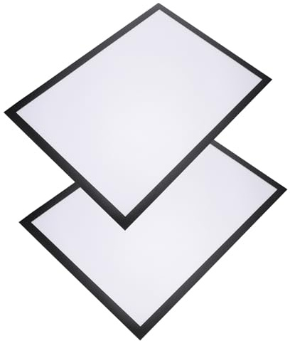 DIYEAH Lot de 2 sets de Cadres Photo Magnétiques Auto-Adhésifs A3 Noirs Cadres D’Affichage Autocollants pour Photos Diplômes et Dessins Pratiques pour Décoration Murale et Rangement