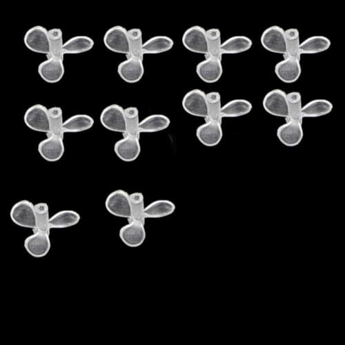 Lot de 10 hélices en plastique pour leurres de pêche, Wobbler et Swimbait - Compatible avec appâts artificiels multi-sections