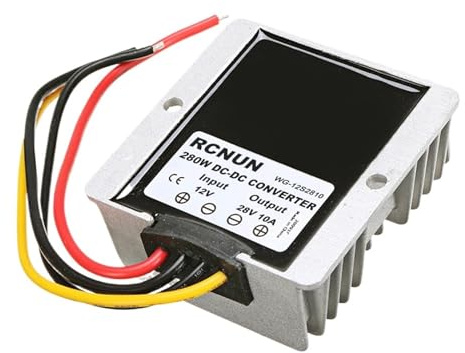 Convertidor Elevador de 12V CC a 28V CC, 12V-28V, 5A, 8A, 10A, regulador de Voltaje Elevador, Fuente de alimentación for vehículos de 12 voltios a 28 voltios(12V to 28V 5A)
