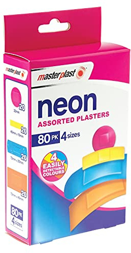 Masterplast Neon Plasters, Flexible, Durable Pack Of 80